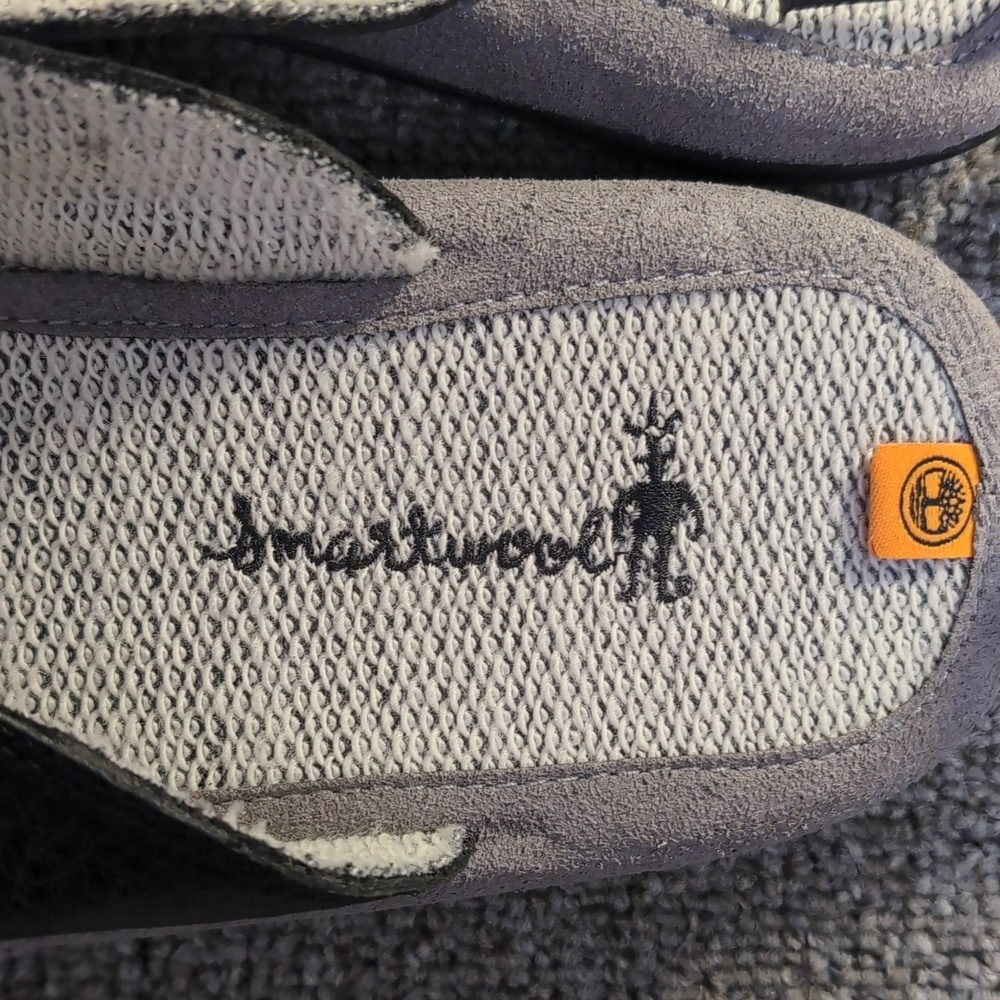 NWT Timberland x SmartWool Power Lounger Sandals / Flip Flops Size: 10M Leather - Picture 3 of 11